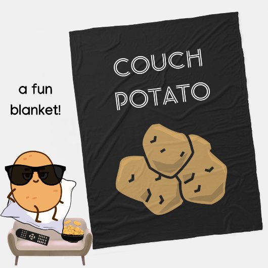 Funny "Couch Potato" Binge Watching Introvertierte Fleecedecke
