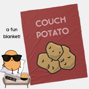 Funny "Couch Potato" Binge Watching Introvertierte Fleecedecke