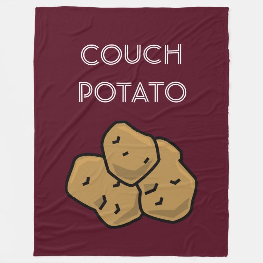 Funny "Couch Potato" Binge Watching Introvertierte Fleecedecke (Vorderseite)