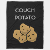Funny "Couch Potato" Binge Watching Introvertierte Fleecedecke (Vorderseite)