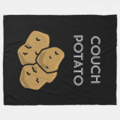 Funny "Couch Potato" Binge Watching Introvertierte Fleecedecke (Vorderseite (Horizontal))