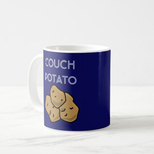 Funny "Couch Potato" Binge Watching Tasse (Vorderseite Links)