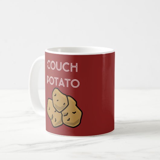Funny "Couch Potato" Binge Watching Tasse (Vorderseite Links)