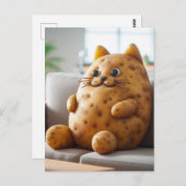 Funny Couch Potato Cat Postkarte (Vorne/Hinten)