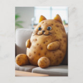 Funny Couch Potato Cat Postkarte (Vorderseite)