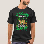 Funny Cougars sind meine glücklichen Charms Cougar T-Shirt (Vorderseite)
