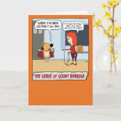 Funny Count Barkula Halloween Karte (Gelbe Blume)