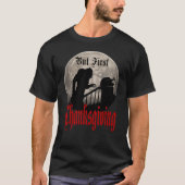 Funny Count Dracula Vampire Thanksgiving Turkey T-Shirt (Vorderseite)
