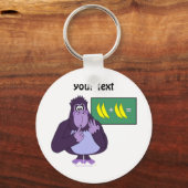 Funny Counting Gorilla Math Custom Schlüsselanhänger (Vorderseite)