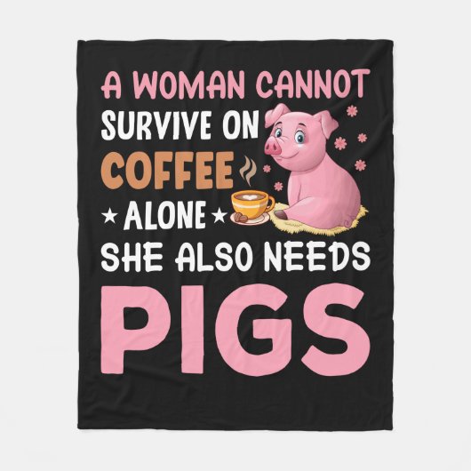 Funny Country Pig Liebhaber Fleecedecke (Vorderseite)