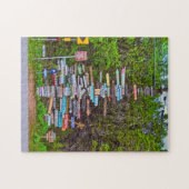 Funny Country Sign. Puzzle (Horizontal)