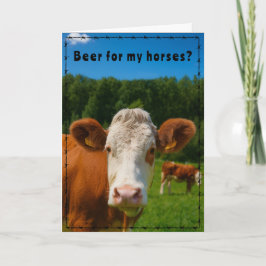 Funny Country Western Cow Ranch and Farm Style   Karte