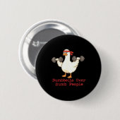 Funny Couple For Valentine’s Day Gift For Husband  Button (Vorne & Hinten)
