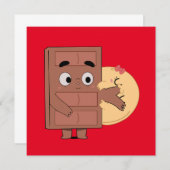 Funny Couple Liebe Pancake Eating Choco Einladung (Vorne/Hinten)