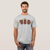Funny Couple Matching Liebe Pancake Eating Choco T-Shirt (Vorne ganz)
