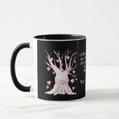 Funny Couple Matching Pink Heart Tree Valentines Tasse (Links)
