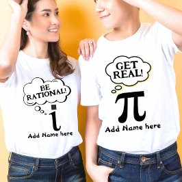 Funny Couple Pi Tag- i imaginäre Einheit T-Shirt