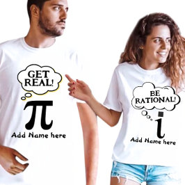 Funny Couple Pi Tag T-Shirt