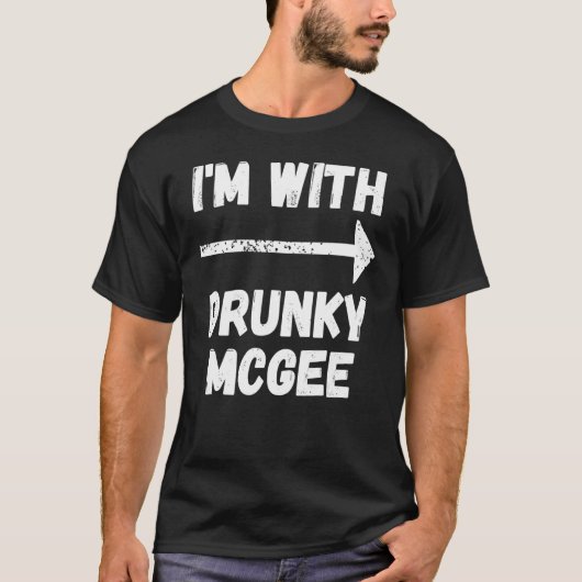 Funny Couple St Patricks Day Ich bin mit Drunky Mc T-Shirt (Vorderseite)