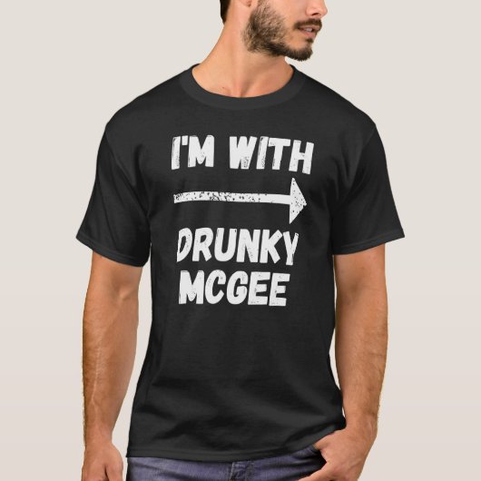 Funny Couple St Patricks Day Ich bin mit Drunky Mc T-Shirt (Vorderseite)