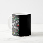 Funny Couple Ugly Christmas Sweater For Men Women Kaffeetasse (Vorderseite Links)