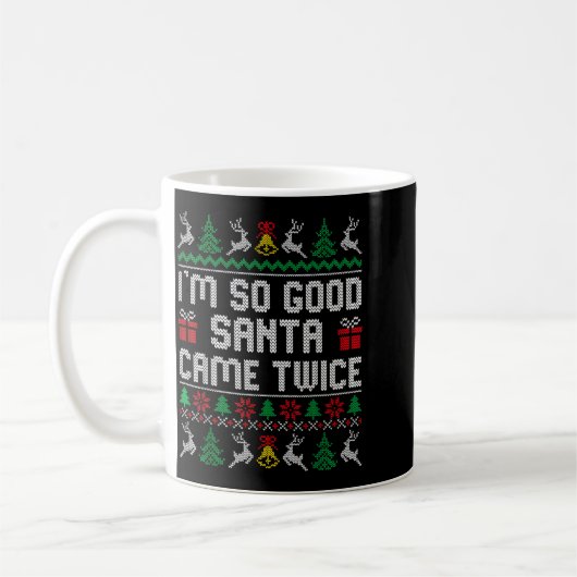 Funny Couple Ugly Christmas Sweater For Men Women Kaffeetasse (Links)