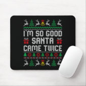 Funny Couple Ugly Christmas Sweater For Men Women Mousepad (Mit Mouse)