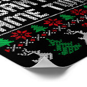 Funny Couple Ugly Christmas Sweater For Men Women  Poster (Ecke)