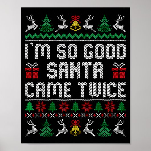 Funny Couple Ugly Christmas Sweater For Men Women  Poster (Vorne)
