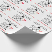 Funny Couple Valentinstag Geschenkpapier (Ecke)