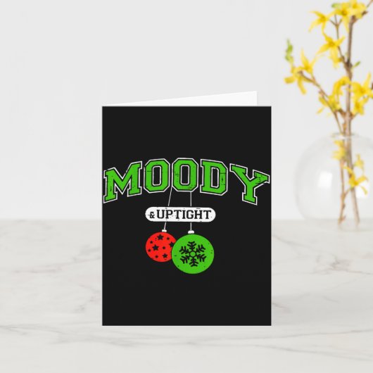 Funny Couples Christmas Merry And Bright Moody And Karte (Gelbe Blume)