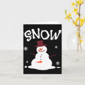 Funny Couples Christmas Party Snow Man Merry Xmas  Karte (Gelbe Blume)