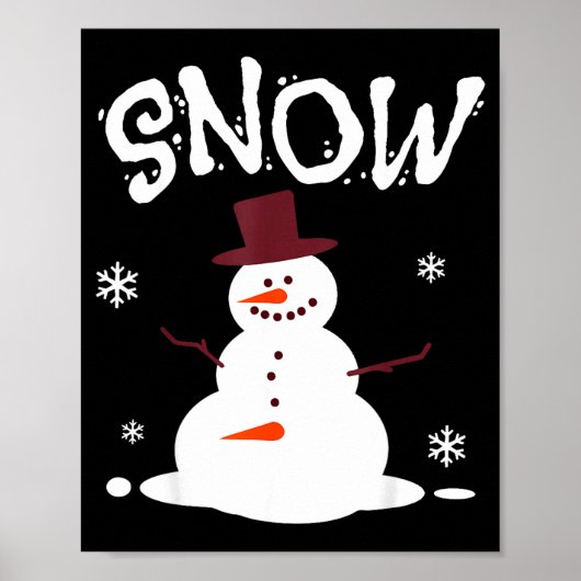 Funny Couples Christmas Party Snow Man Merry Xmas Poster (Vorne)