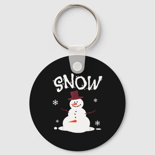 Funny Couples Christmas Party Snow Man Merry Xmas Schlüsselanhänger (Vorderseite)