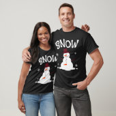 Funny Couples Christmas Party Snow Man Merry Xmas T-Shirt (Unisex)