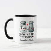 Funny Couples Geschenk "Salz to My Pepper" Maßgesc Tasse (Links)