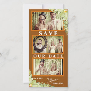 Funny Couples Mustache Foto Save the Date Strippen