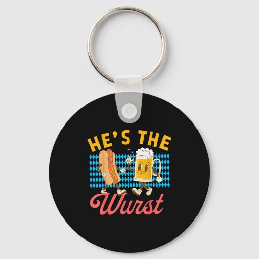 Funny Couples She's A Brat He's The Wurst Schlüsselanhänger (Vorderseite)