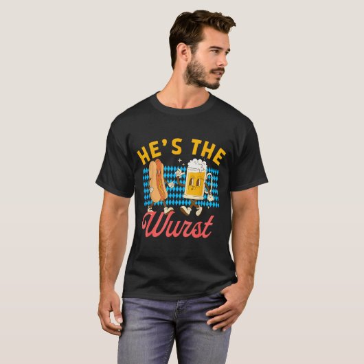 Funny Couples She's A Brat He's The Wurst T-Shirt (Vorne ganz)