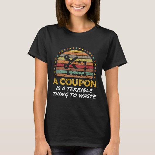 Funny Couponing, Coupon Clipper Money Sparquote T-Shirt (Vorderseite)