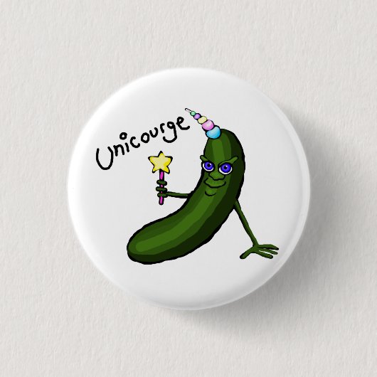 Funny Courgette Button Abzeichen (Vorderseite)
