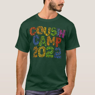 Funny COUSIN CAMP Leopard Printwerbung Funny Grand T-Shirt