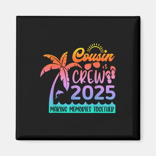 Funny Cousin Crew 2025 Summer Group Memorie machen Magnet (Vorne)