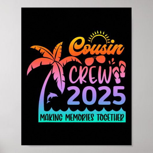 Funny Cousin Crew 2025 Summer Group Memorie machen Poster (Vorne)