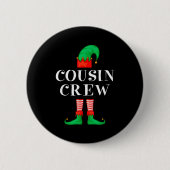 Funny Cousin Crew Elf Christmas Elf Cousin Sweater Button (Vorderseite)
