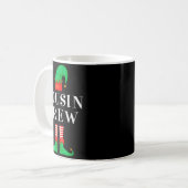 Funny Cousin Crew Elf Christmas Elf Cousin Sweater Kaffeetasse (Vorderseite Links)