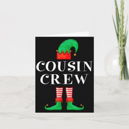 Funny Cousin Crew Elf Christmas Elf Cousin Sweater Karte (Vorderseite)