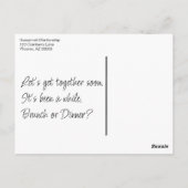 Funny Cover Text Bird Foto Postkarte (Rückseite)