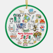 Funny Covid 19 2020 Weihnachten Erinnerungen 2 Ker Keramik Ornament (Vorne)