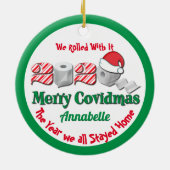 Funny Covid 19 2020 Weihnachten Erinnerungen 2 Ker Keramik Ornament (Hinten)